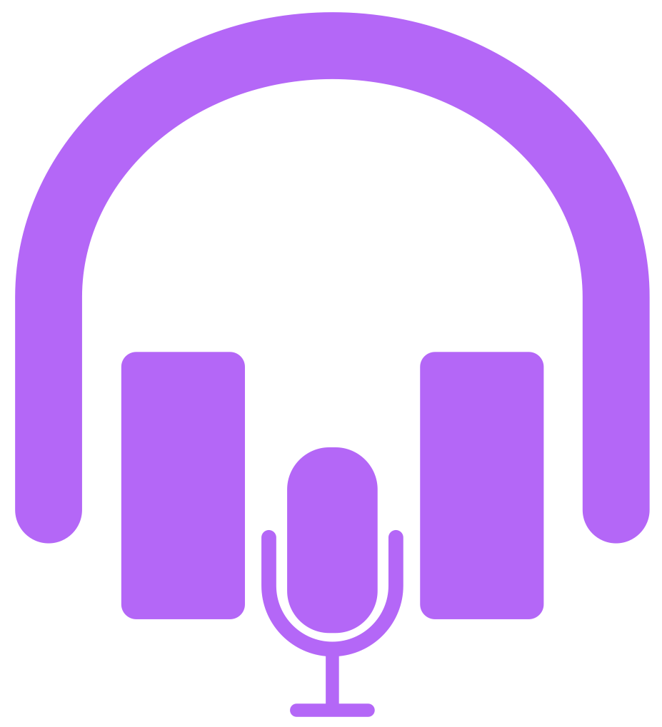 strideCast logo, headphones and microphone